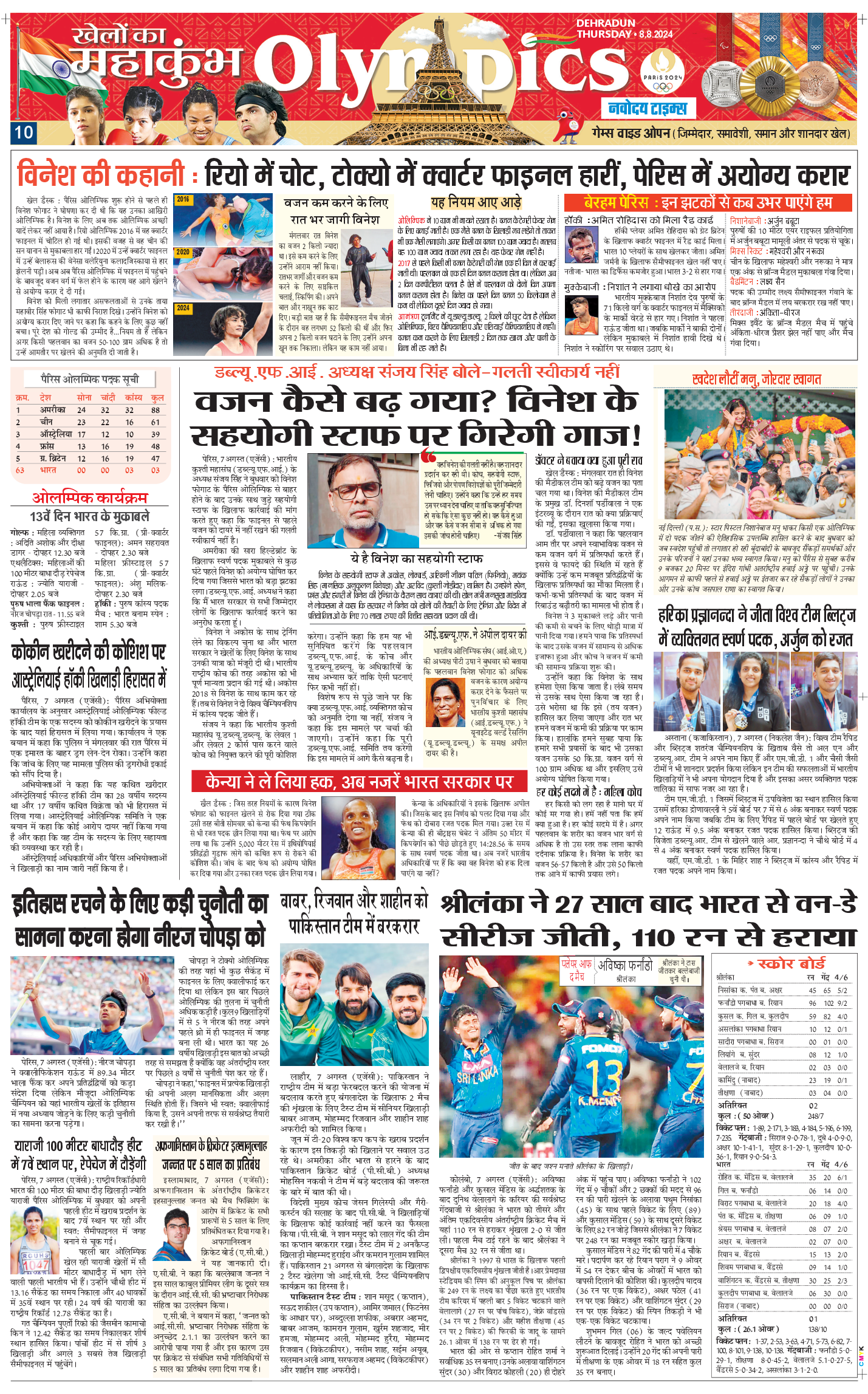 THE NAVODAYA TIMES MAIN UTTARAKHAND AND DEHRADUN 2024-08-08