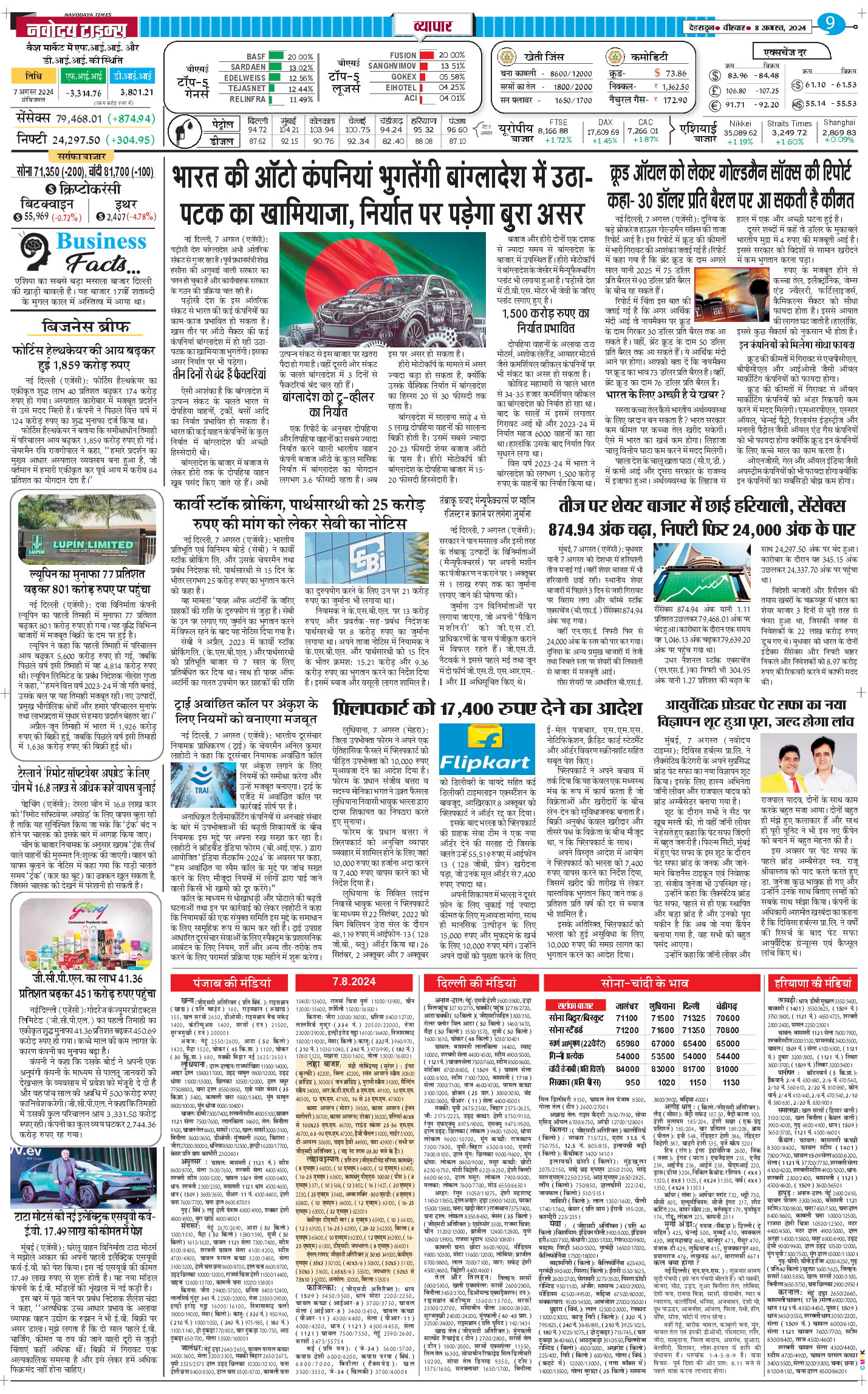 THE NAVODAYA TIMES MAIN UTTARAKHAND AND DEHRADUN 2024-08-08