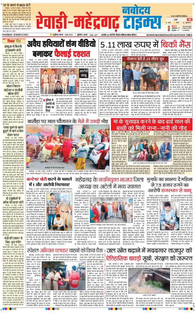 REWARI MAHENDERGARH TIMES 2025-03-20