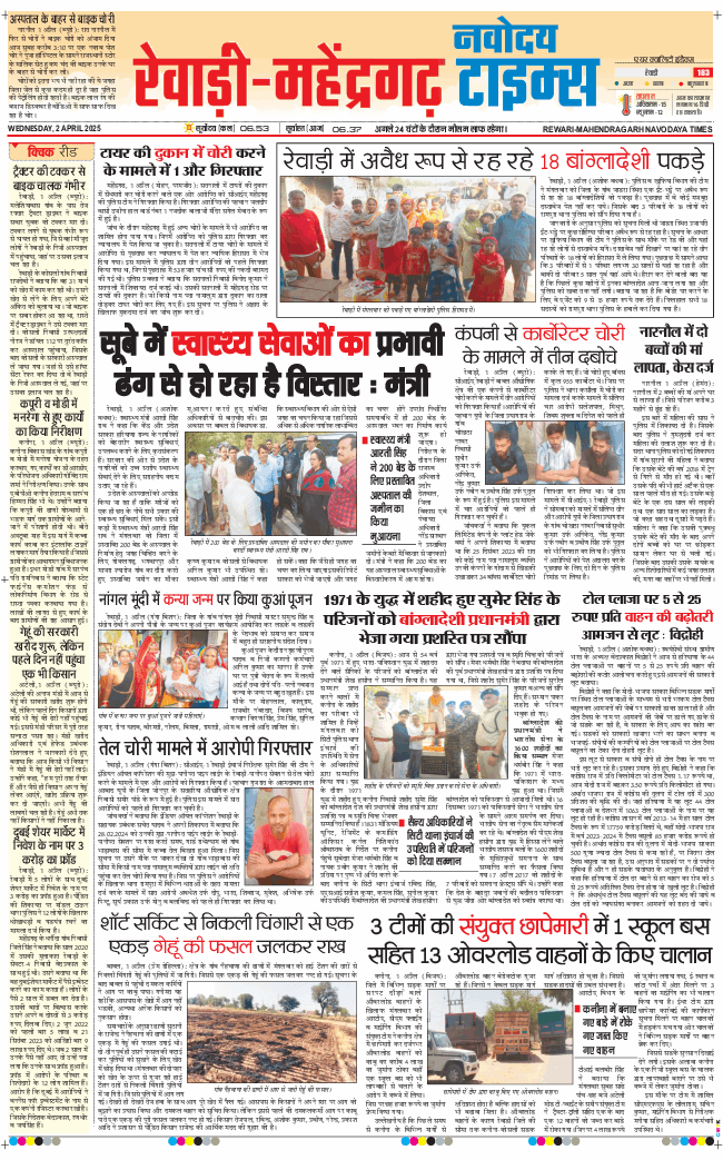 REWARI MAHENDERGARH TIMES 2025-04-02