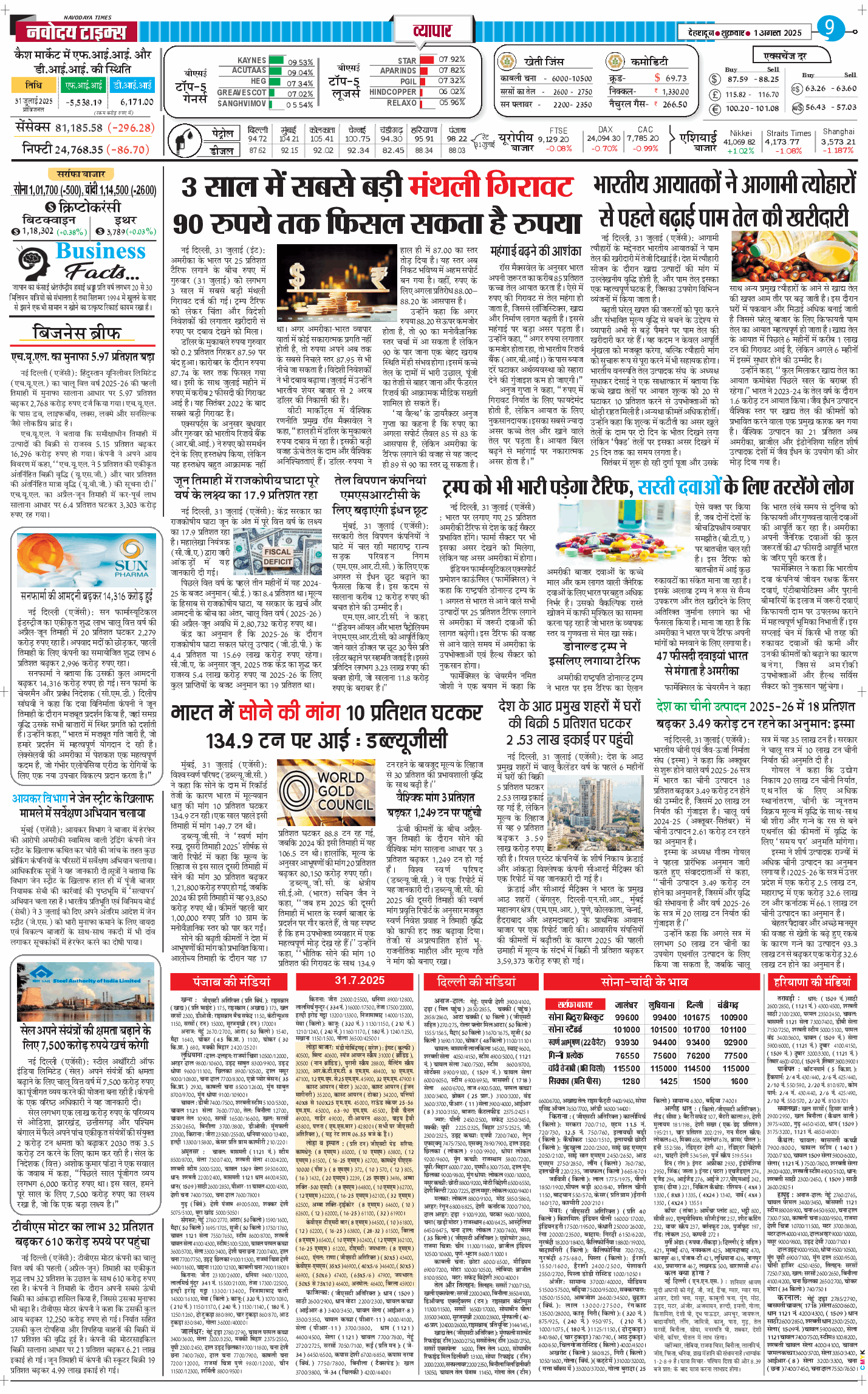 THE NAVODAYA TIMES MAIN UTTARAKHAND AND DEHRADUN 2025-08-01