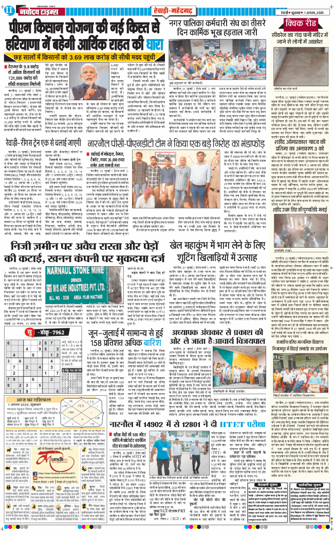 REWARI MAHENDERGARH TIMES 2025-08-01