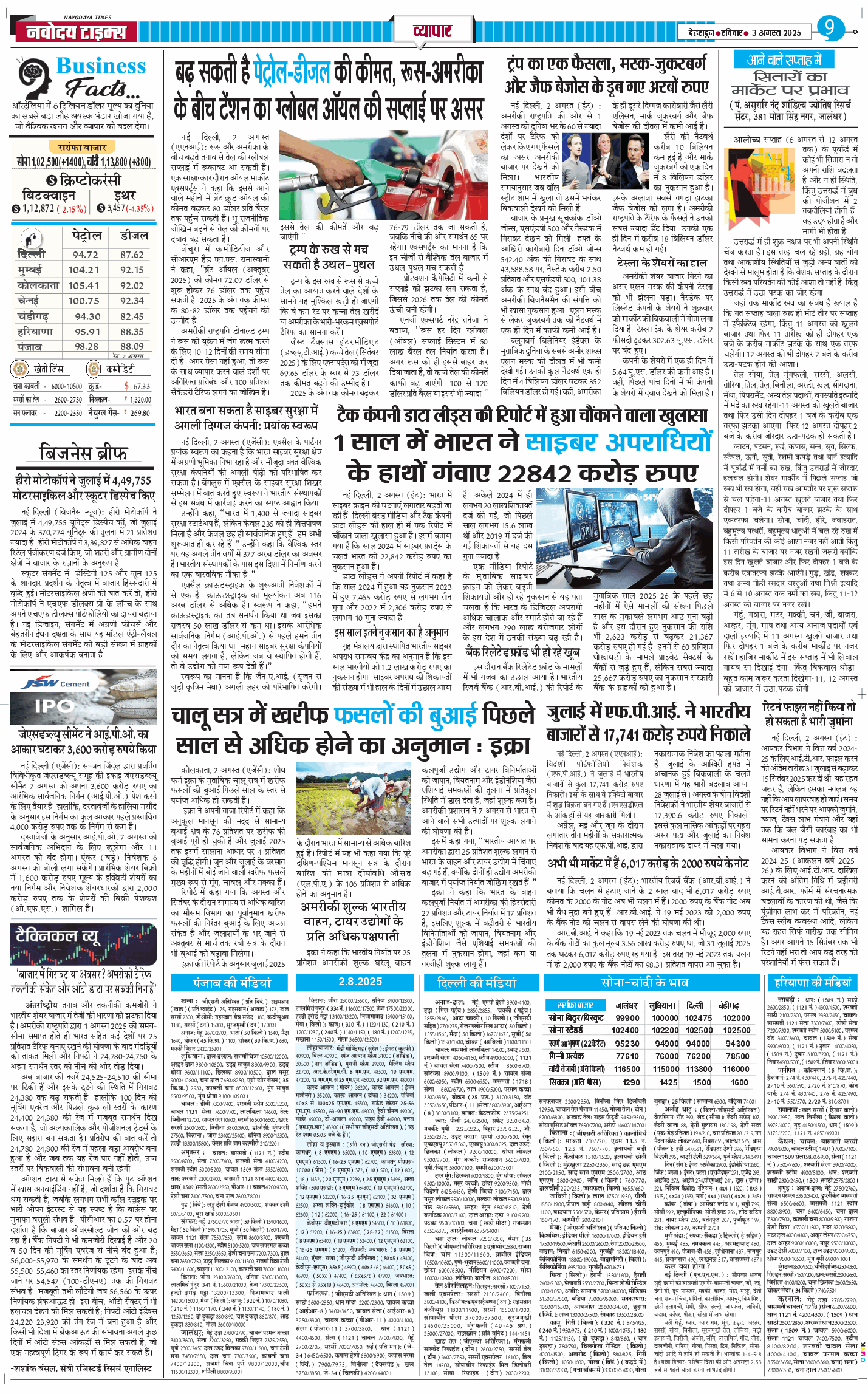THE NAVODAYA TIMES MAIN UTTARAKHAND AND DEHRADUN 2025-08-03