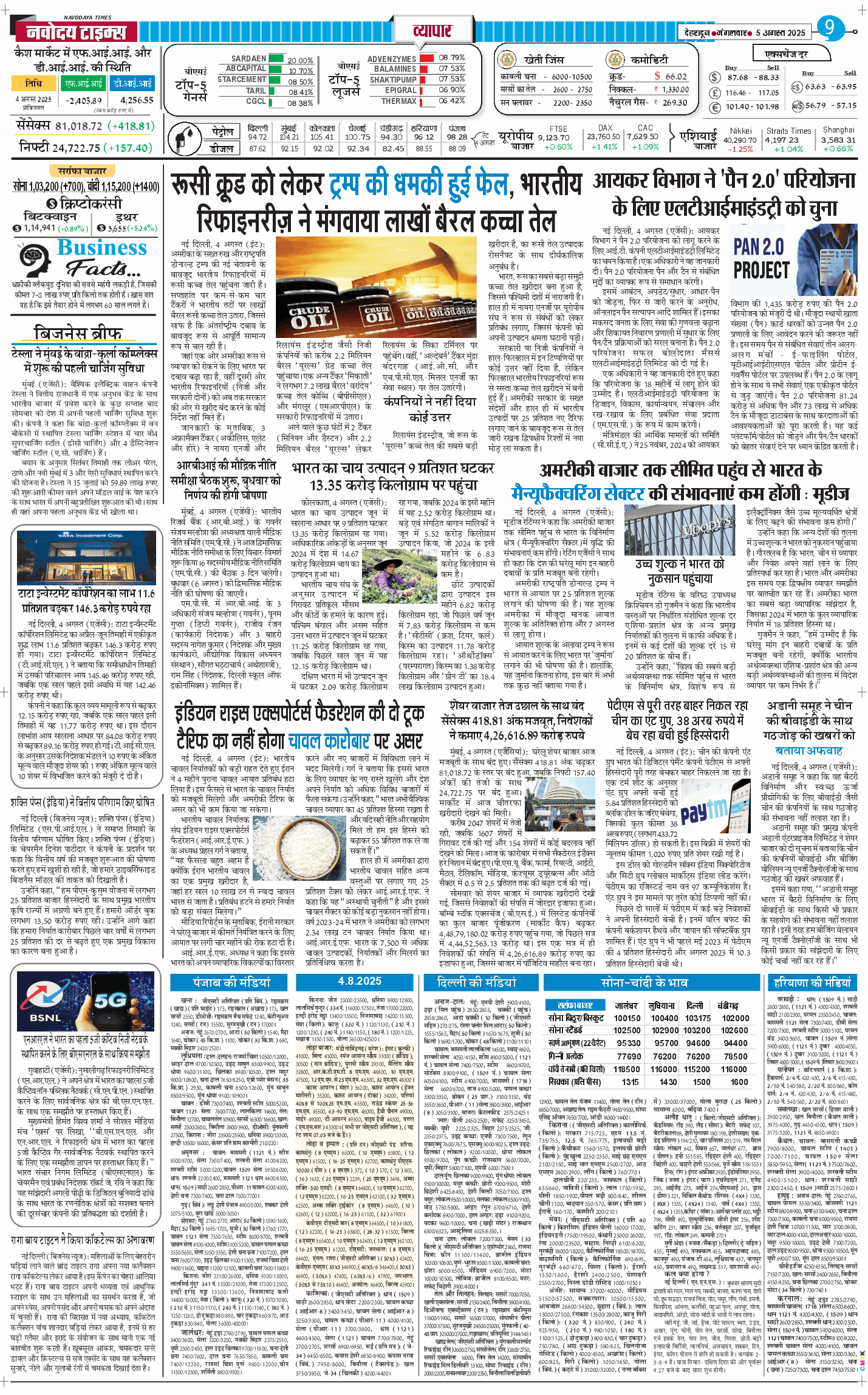 THE NAVODAYA TIMES MAIN UTTARAKHAND AND DEHRADUN 2025-08-05