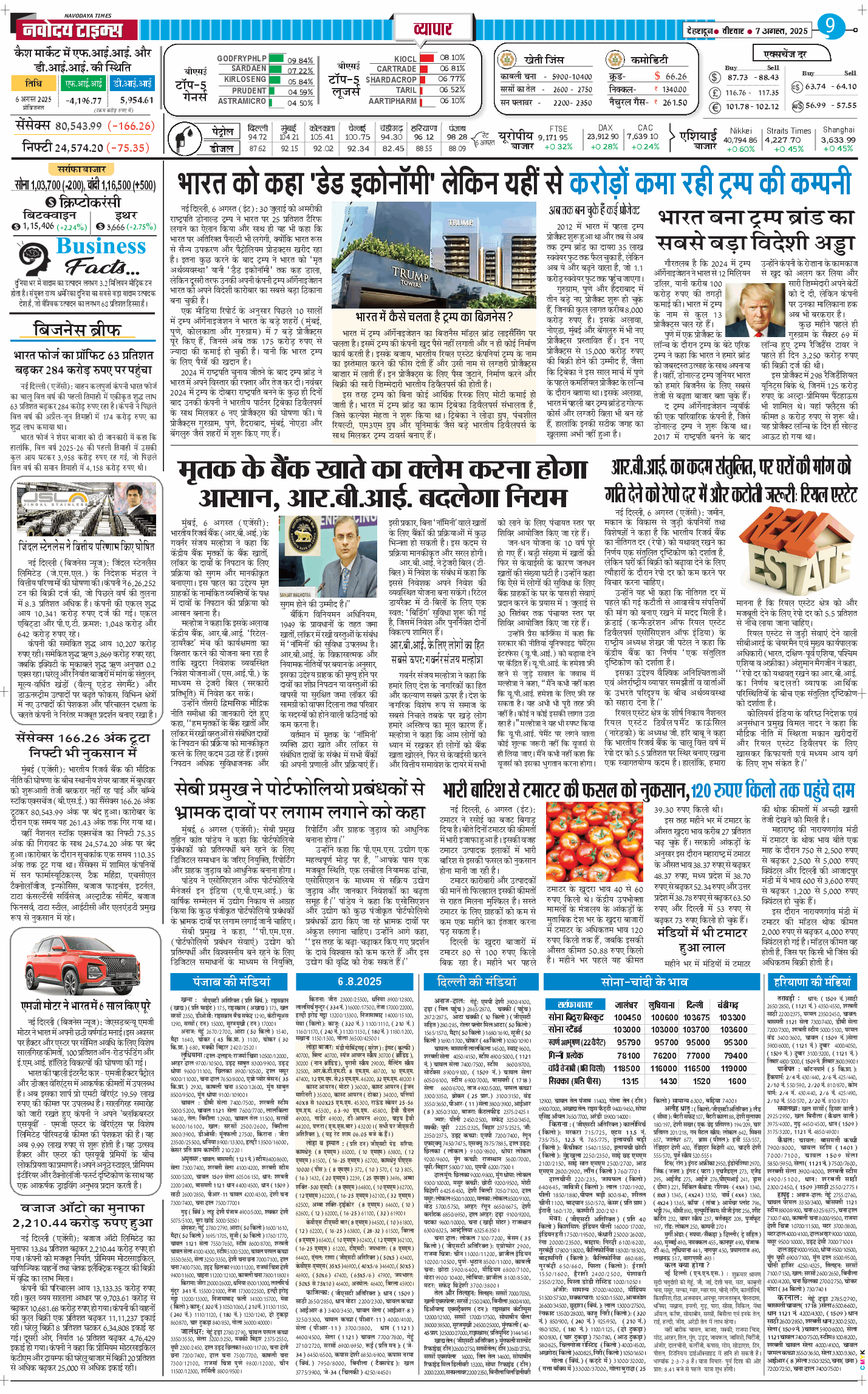 THE NAVODAYA TIMES MAIN UTTARAKHAND AND DEHRADUN 2025-08-07