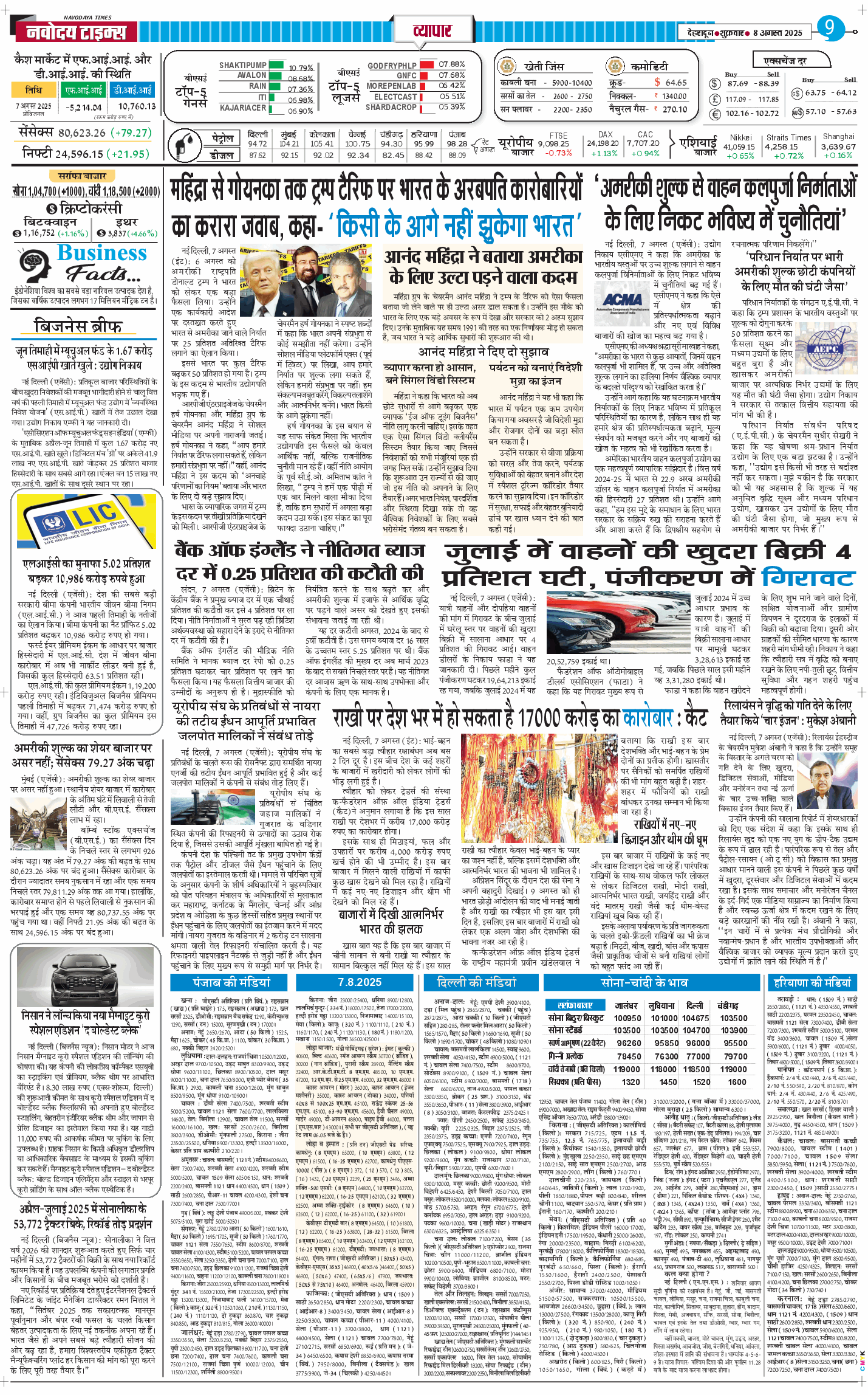 THE NAVODAYA TIMES MAIN UTTARAKHAND AND DEHRADUN 2025-08-08