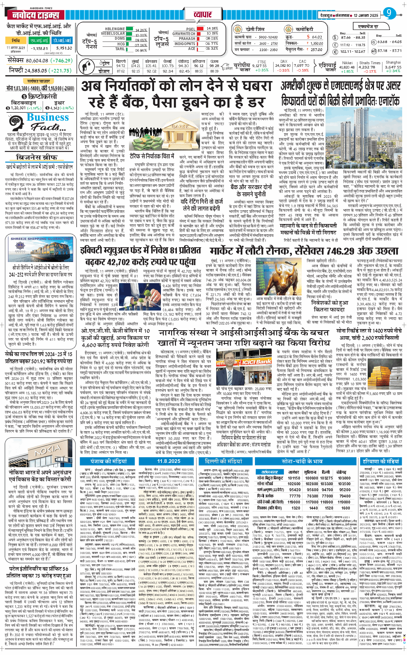THE NAVODAYA TIMES MAIN UTTARAKHAND AND DEHRADUN 2025-08-12