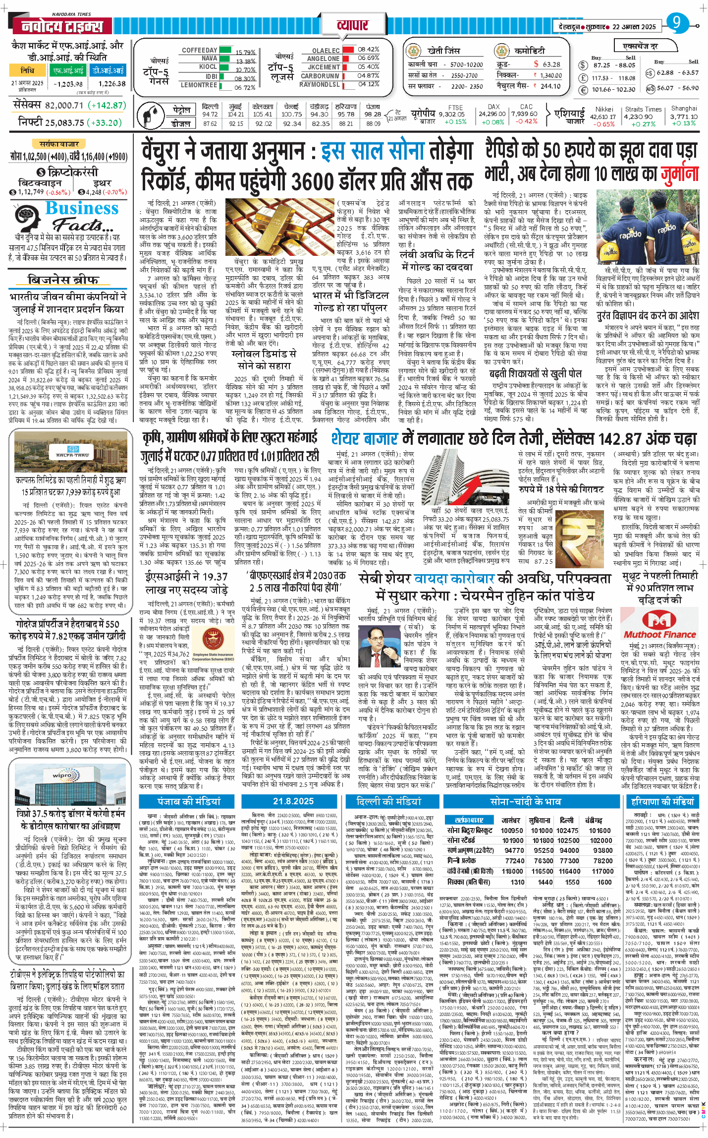 THE NAVODAYA TIMES MAIN UTTARAKHAND AND DEHRADUN 2025-08-22