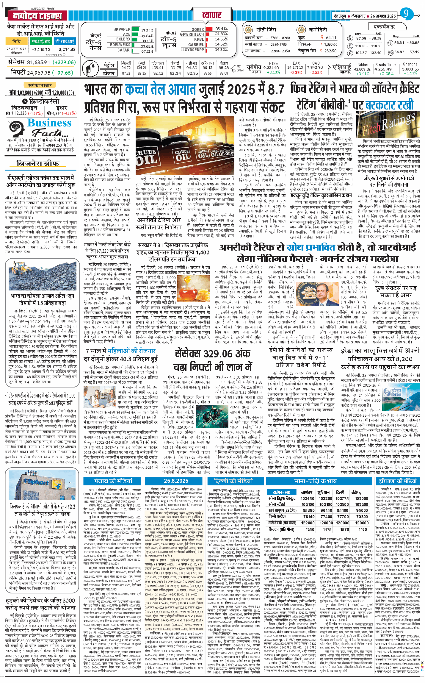 THE NAVODAYA TIMES MAIN UTTARAKHAND AND DEHRADUN 2025-08-26