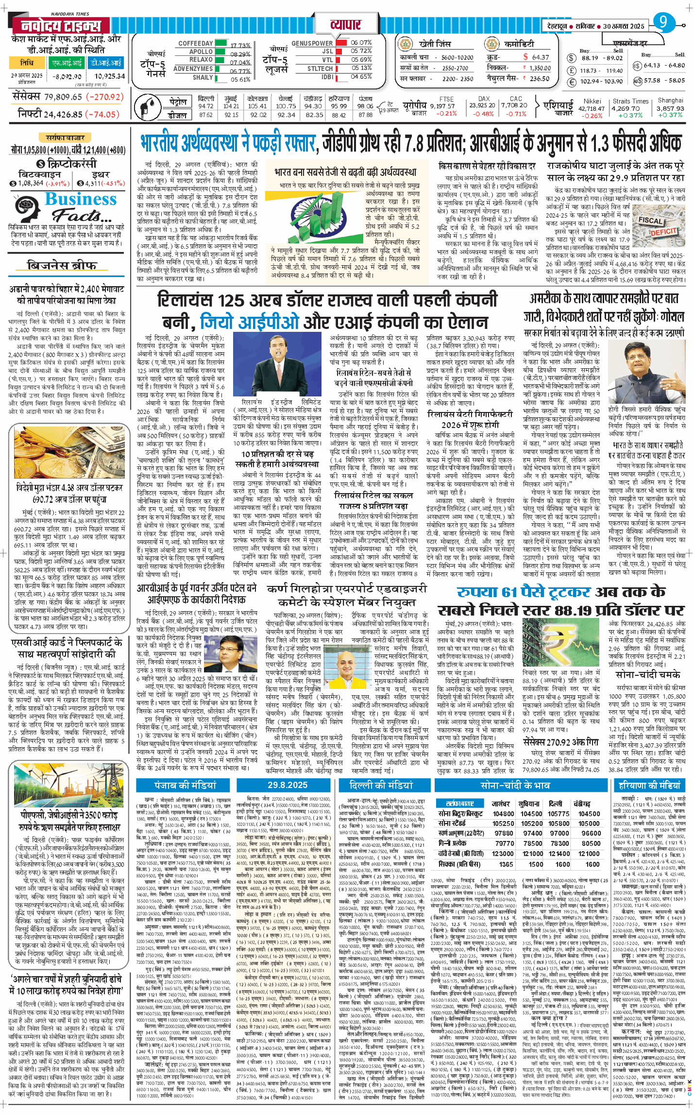 THE NAVODAYA TIMES MAIN UTTARAKHAND AND DEHRADUN 2025-08-30