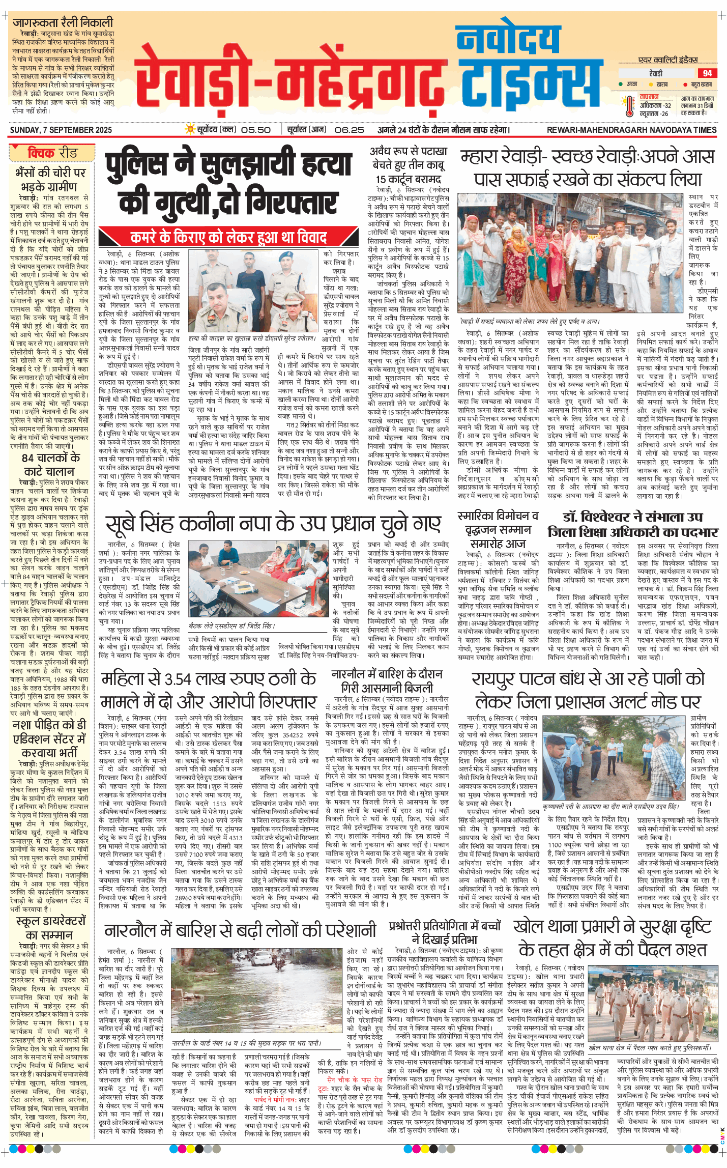 REWARI MAHENDERGARH TIMES 2025-09-07