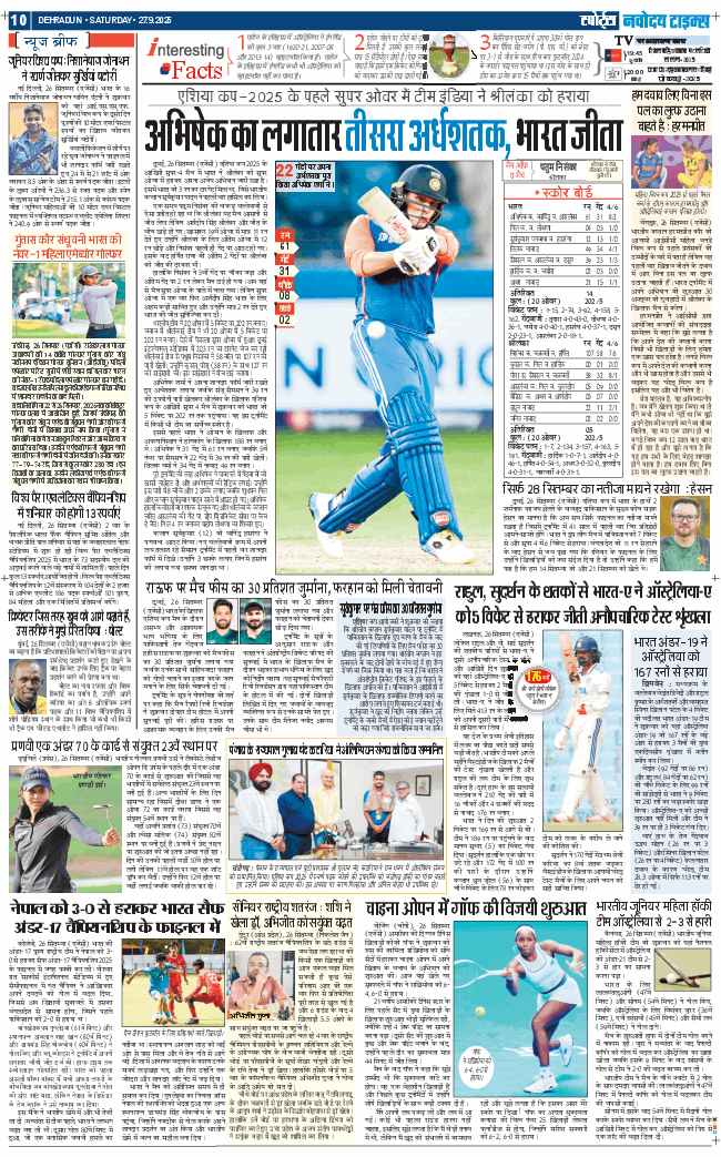 THE NAVODAYA TIMES MAIN UTTARAKHAND AND DEHRADUN 2025-09-27