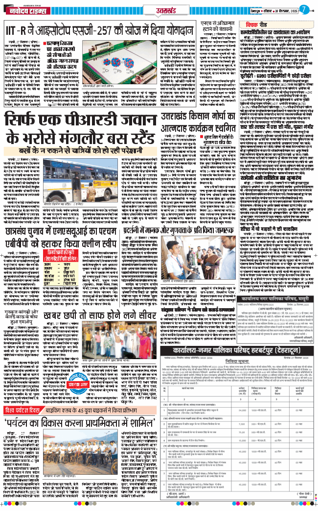 THE NAVODAYA TIMES MAIN UTTARAKHAND AND DEHRADUN 2025-09-28