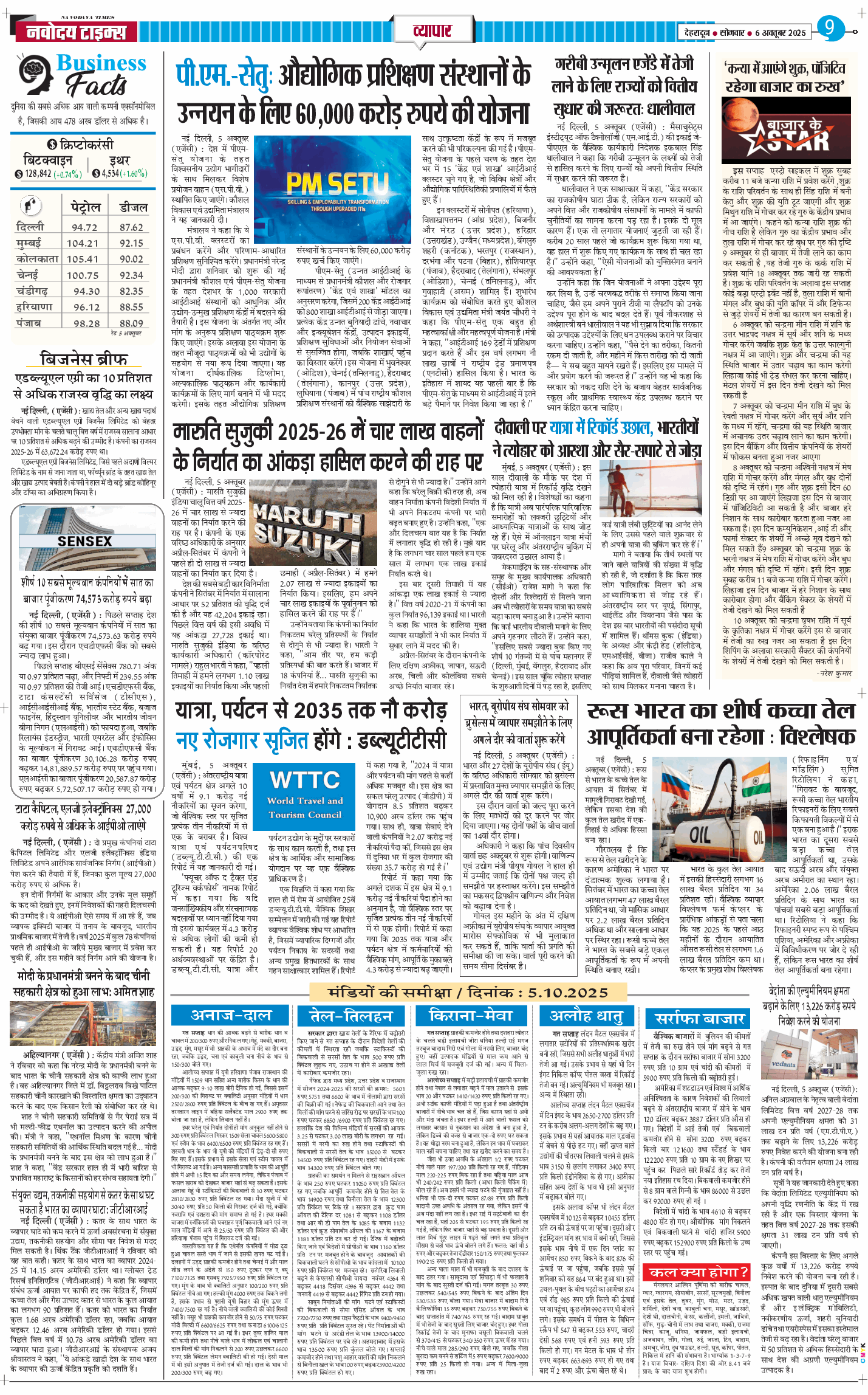 THE NAVODAYA TIMES MAIN UTTARAKHAND AND DEHRADUN 2025-10-06