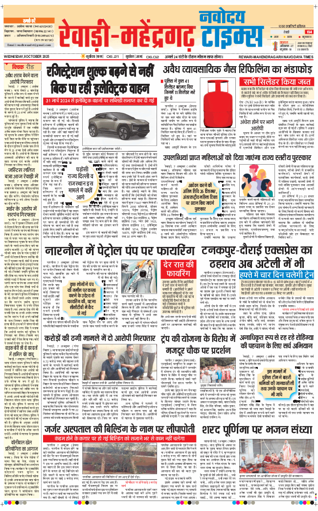 REWARI MAHENDERGARH TIMES 2025-10-08