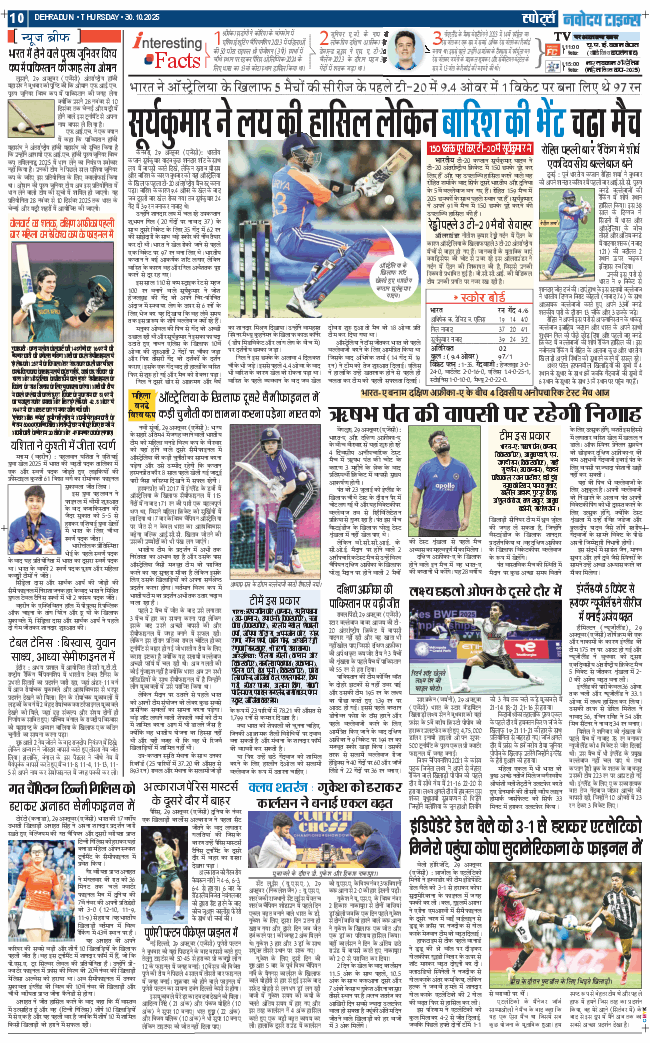THE NAVODAYA TIMES MAIN UTTARAKHAND AND DEHRADUN 2025-10-30
