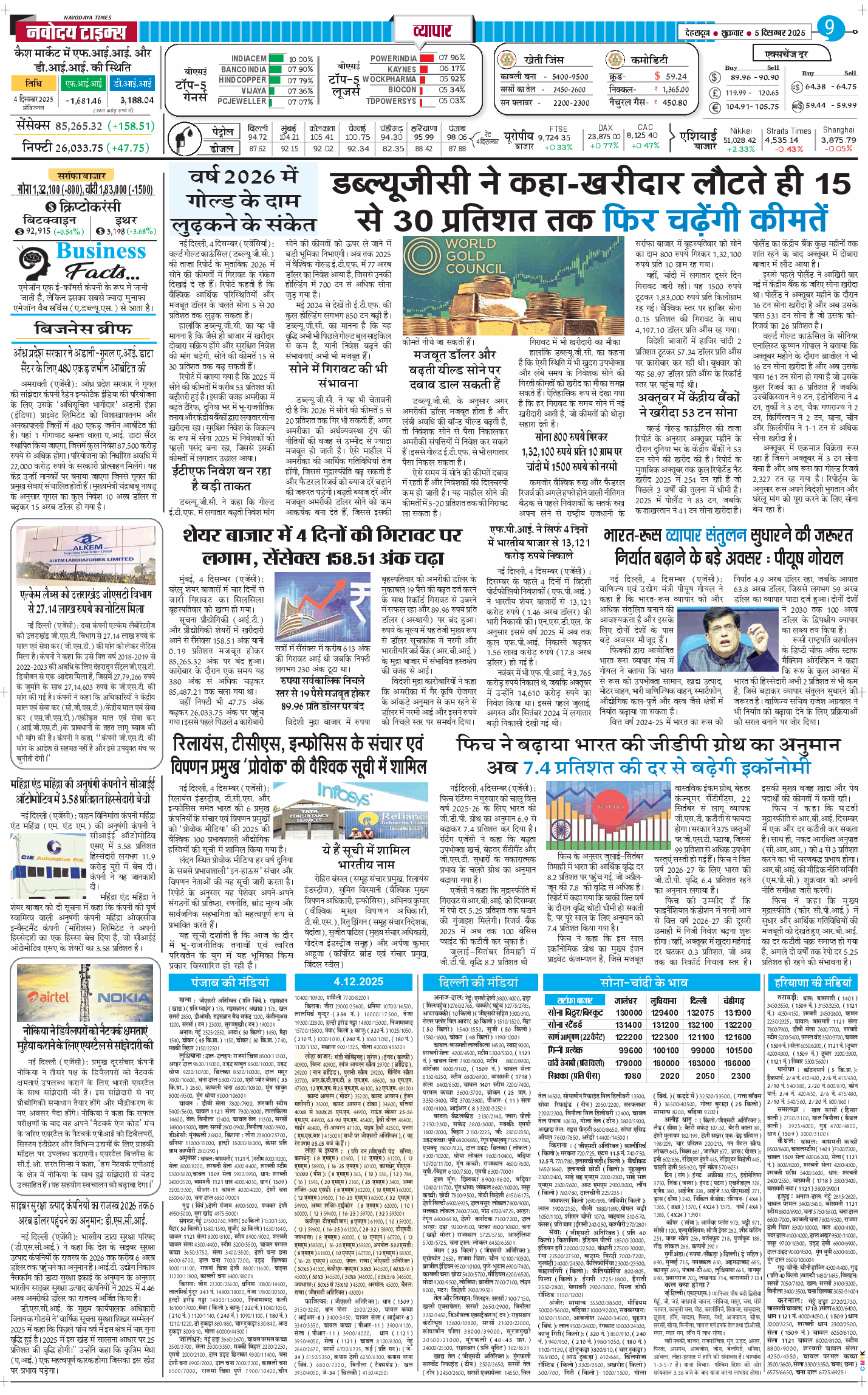 THE NAVODAYA TIMES MAIN UTTARAKHAND AND DEHRADUN 2025-12-05