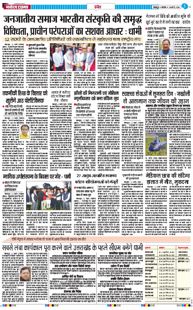 THE NAVODAYA TIMES MAIN UTTARAKHAND AND DEHRADUN 2026-03-26