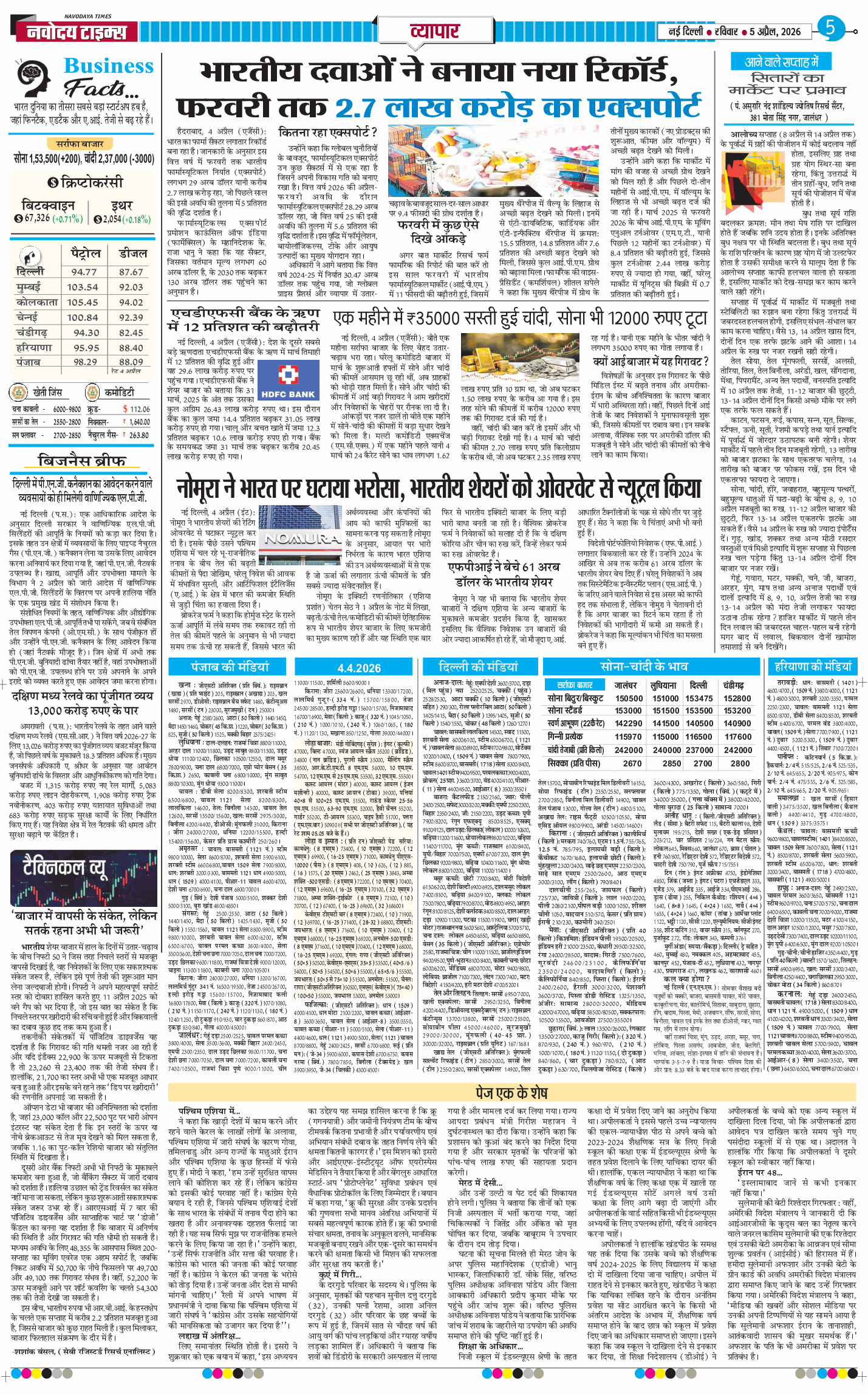THE NAVODAYA TIMES MAIN UP 2026-04-05