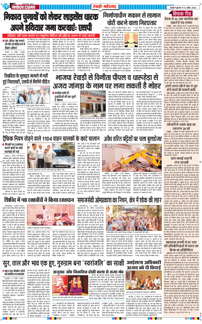 REWARI MAHENDERGARH TIMES 2026-04-22