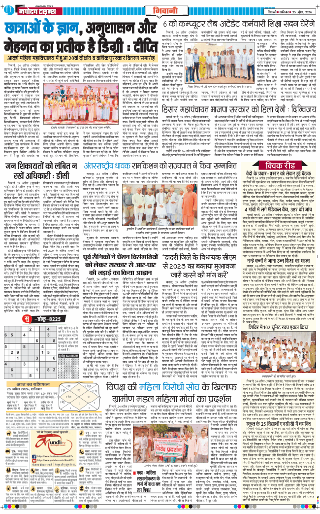 BHIWANI TIMES 2026-04-25