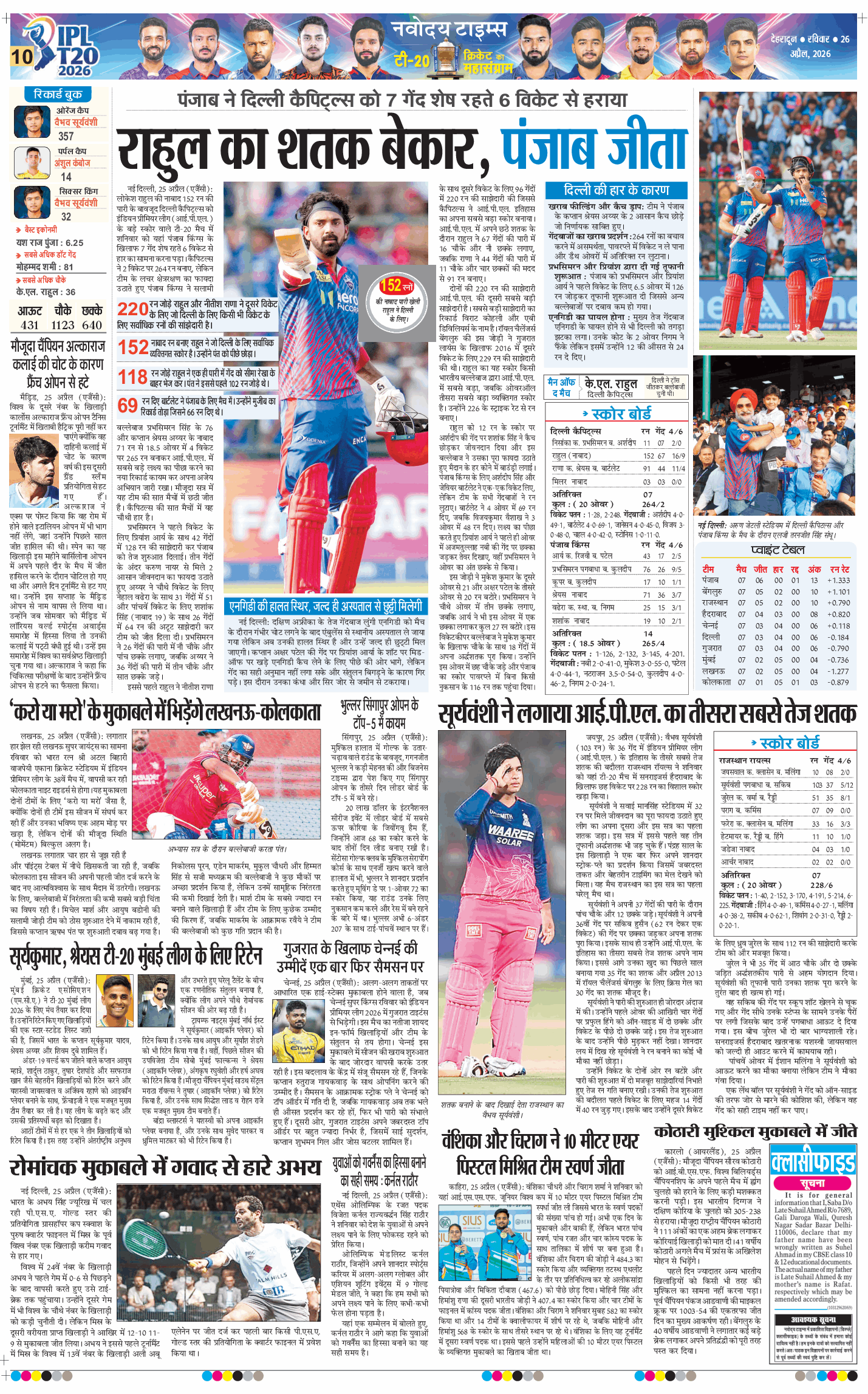 THE NAVODAYA TIMES MAIN UTTARAKHAND AND DEHRADUN 2026-04-26