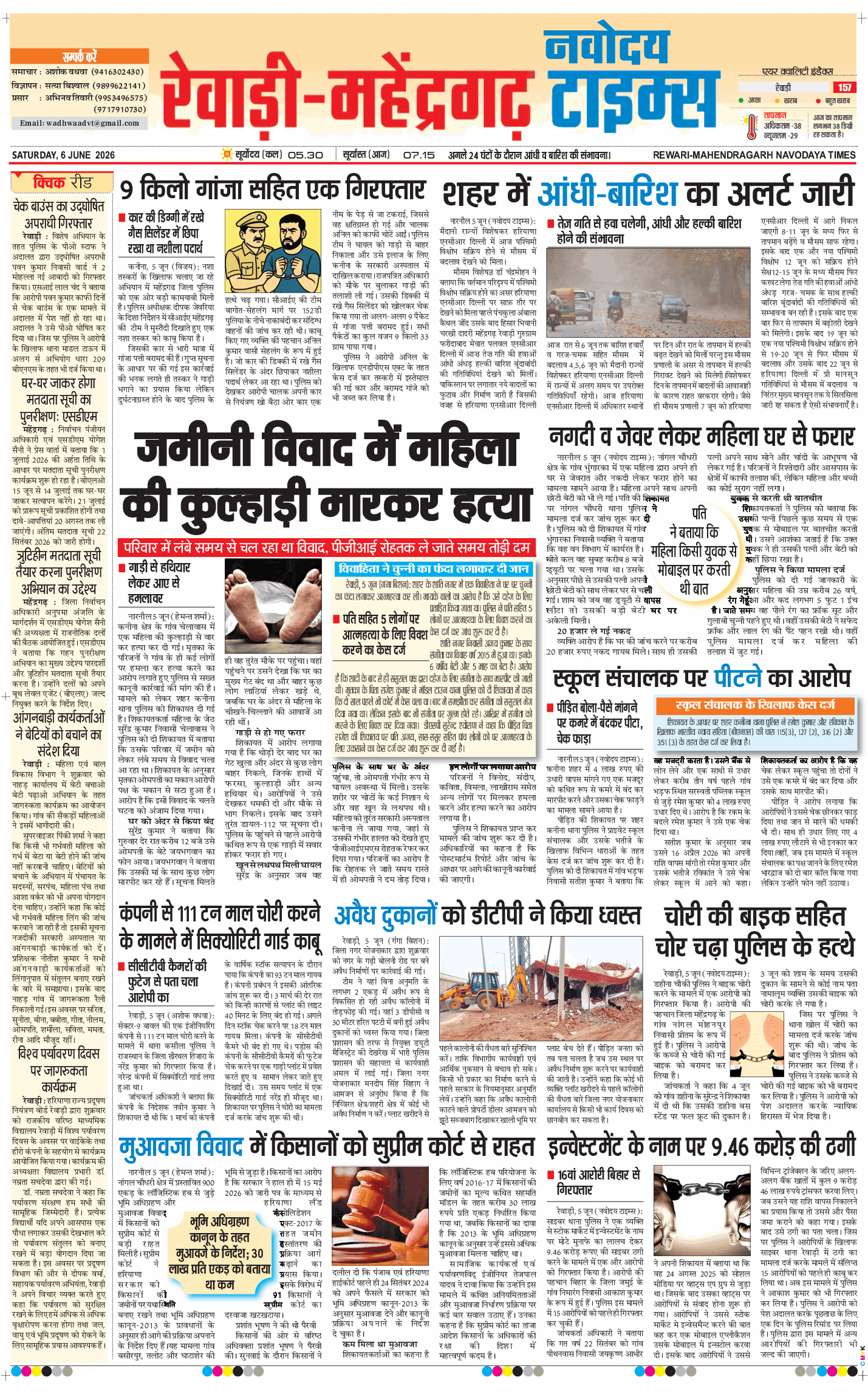 REWARI MAHENDERGARH TIMES 2026-06-06