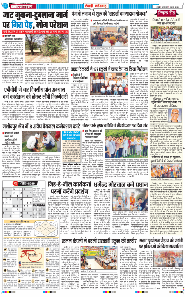 REWARI MAHENDERGARH TIMES 2026-06-08