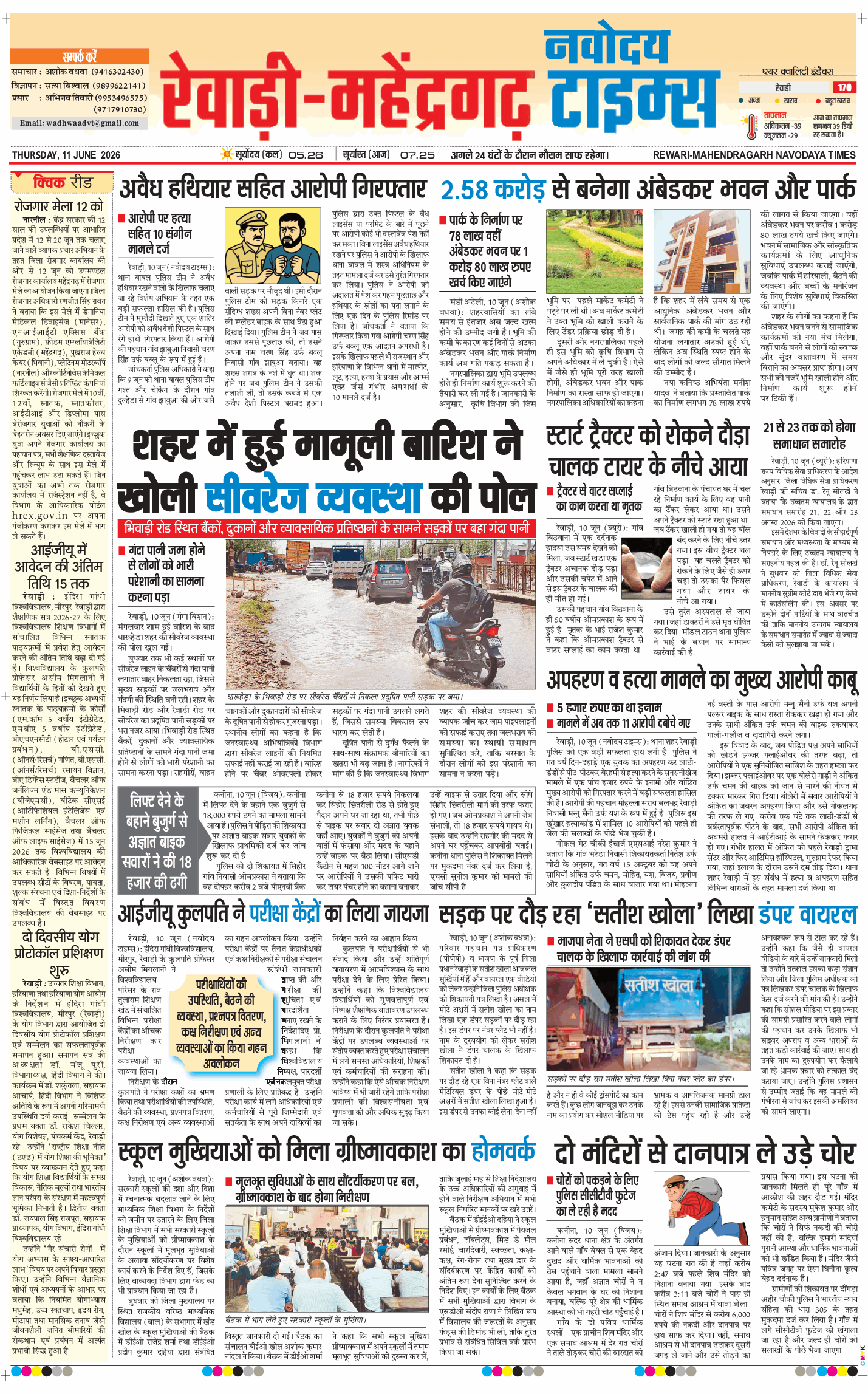 REWARI MAHENDERGARH TIMES 2026-06-11