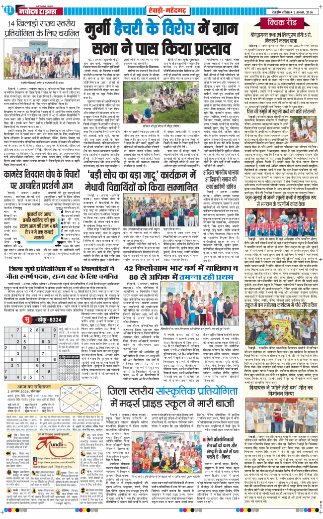 REWARI MAHENDERGARH TIMES 2026-08-02