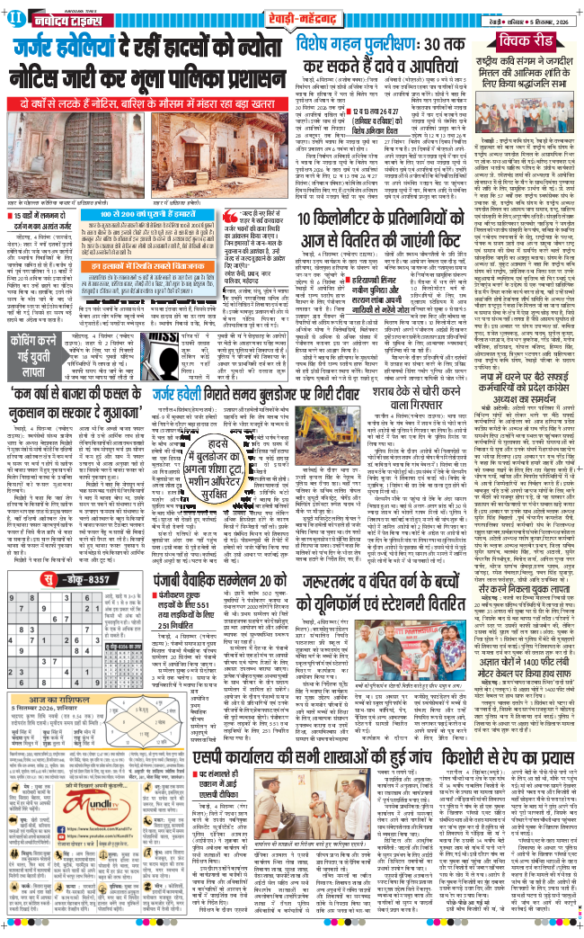 REWARI MAHENDERGARH TIMES 2026-09-05