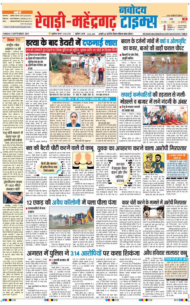 REWARI MAHENDERGARH TIMES 2026-09-08