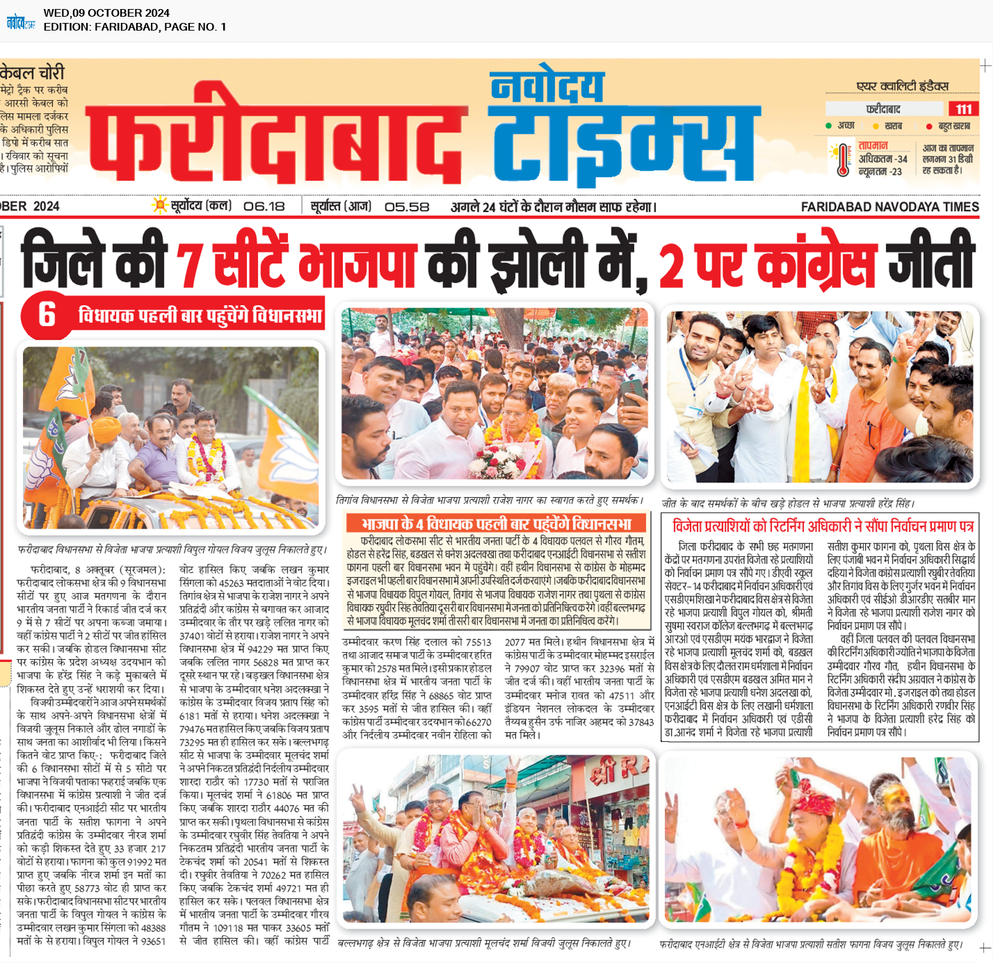 Faridabad 10/9/2024 12:00:00 AM