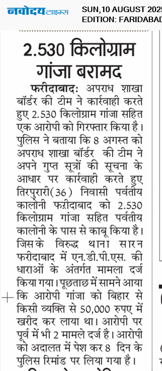 Faridabad 8/10/2025 12:00:00 AM