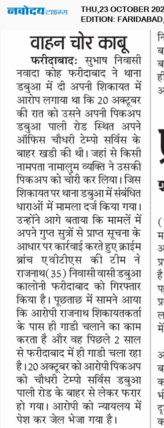 Faridabad 10/23/2025 12:00:00 AM
