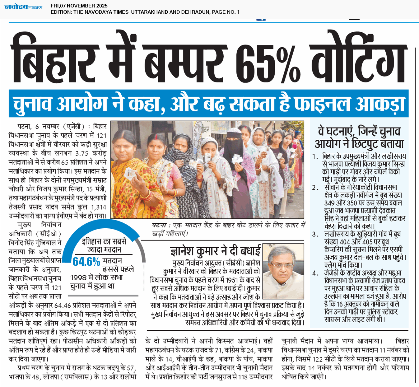 THE NAVODAYA TIMES MAIN UTTARAKHAND AND DEHRADUN 11/7/2025 12:00:00 AM