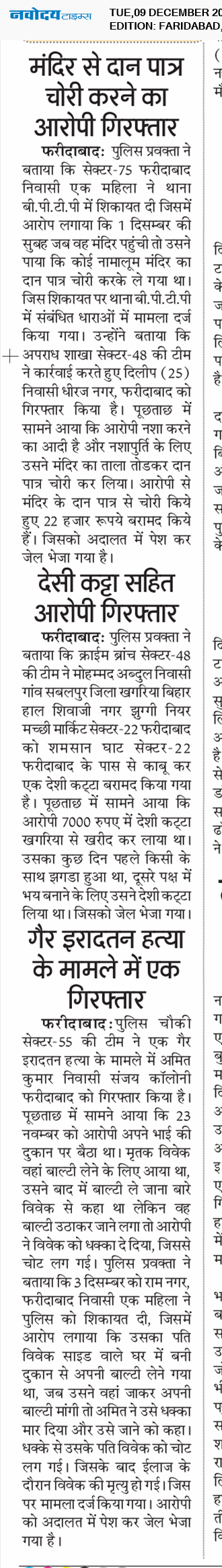 Faridabad 12/9/2025 12:00:00 AM