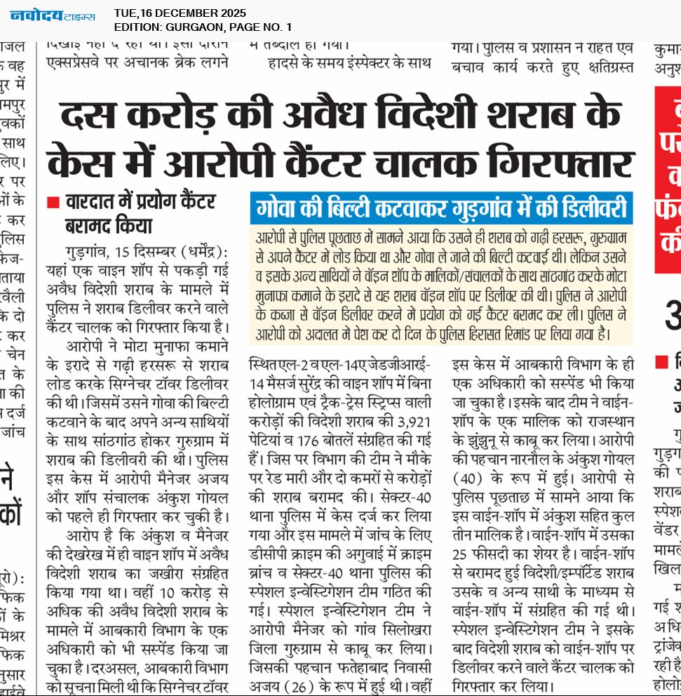 Gurgaon 12/16/2025 12:00:00 AM