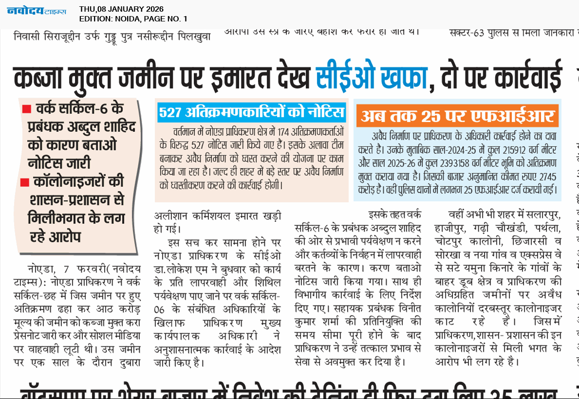 Noida 1/8/2026 12:00:00 AM