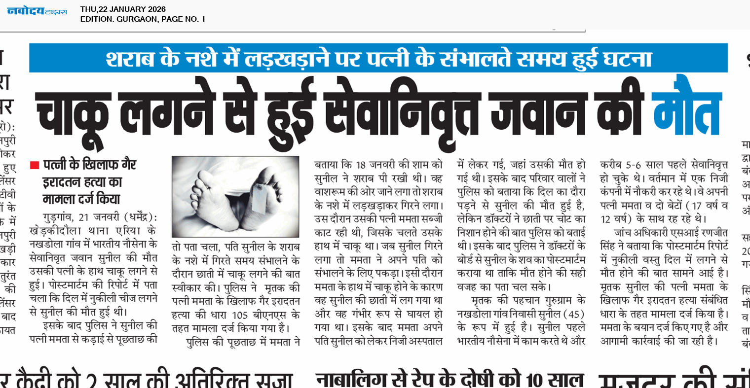 Gurgaon 1/22/2026 12:00:00 AM