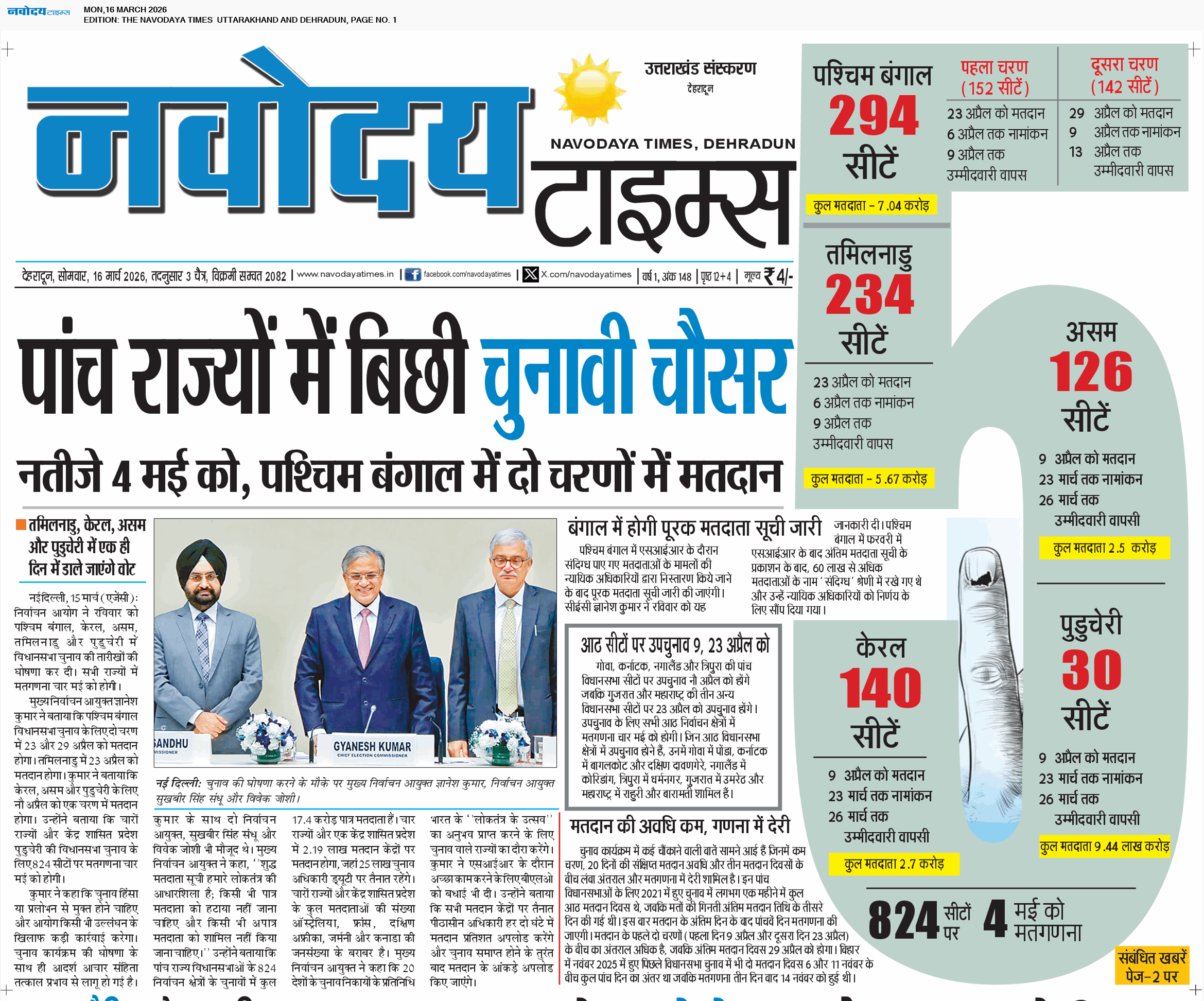 THE NAVODAYA TIMES MAIN UTTARAKHAND AND DEHRADUN 3/16/2026 12:00:00 AM