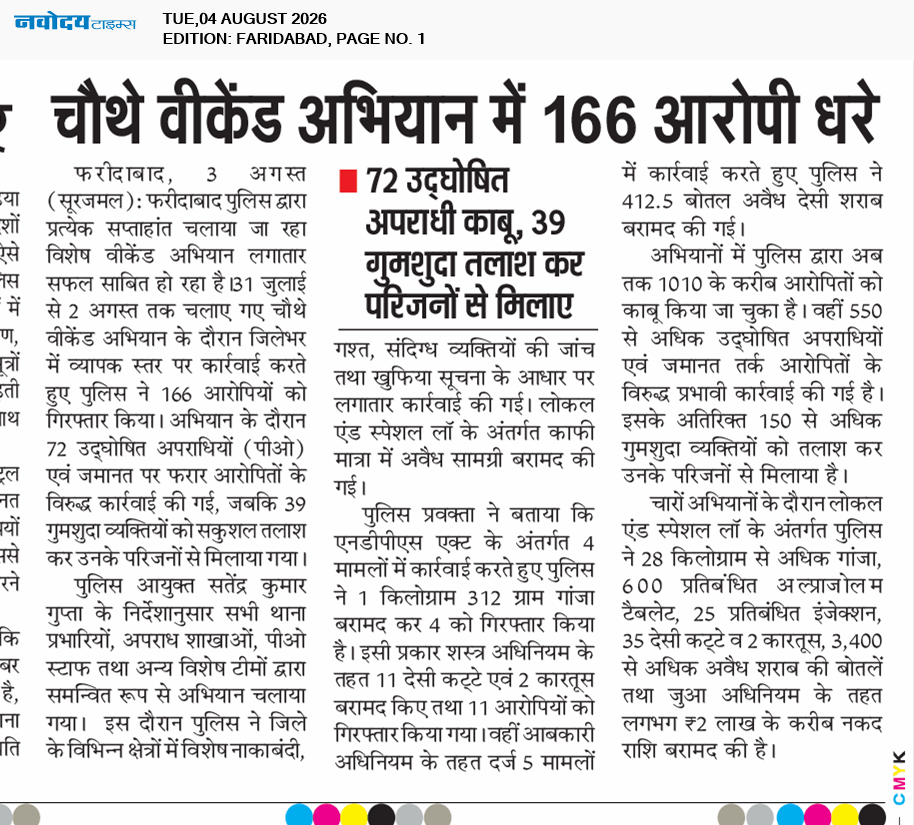 Faridabad 8/4/2026 12:00:00 AM