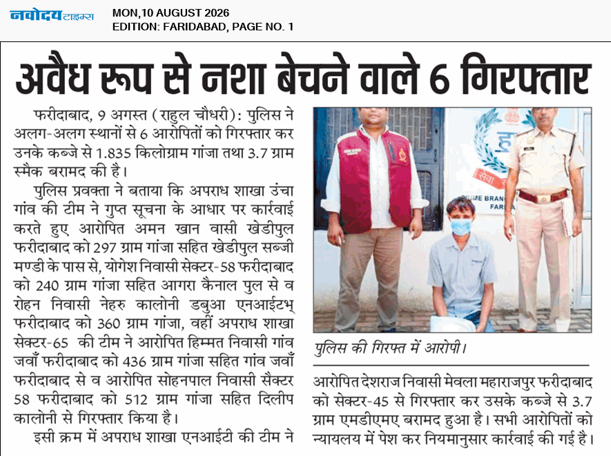 Faridabad 8/10/2026 12:00:00 AM
