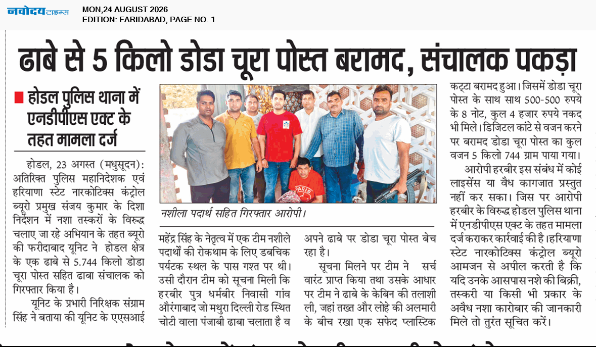 Faridabad 8/24/2026 12:00:00 AM