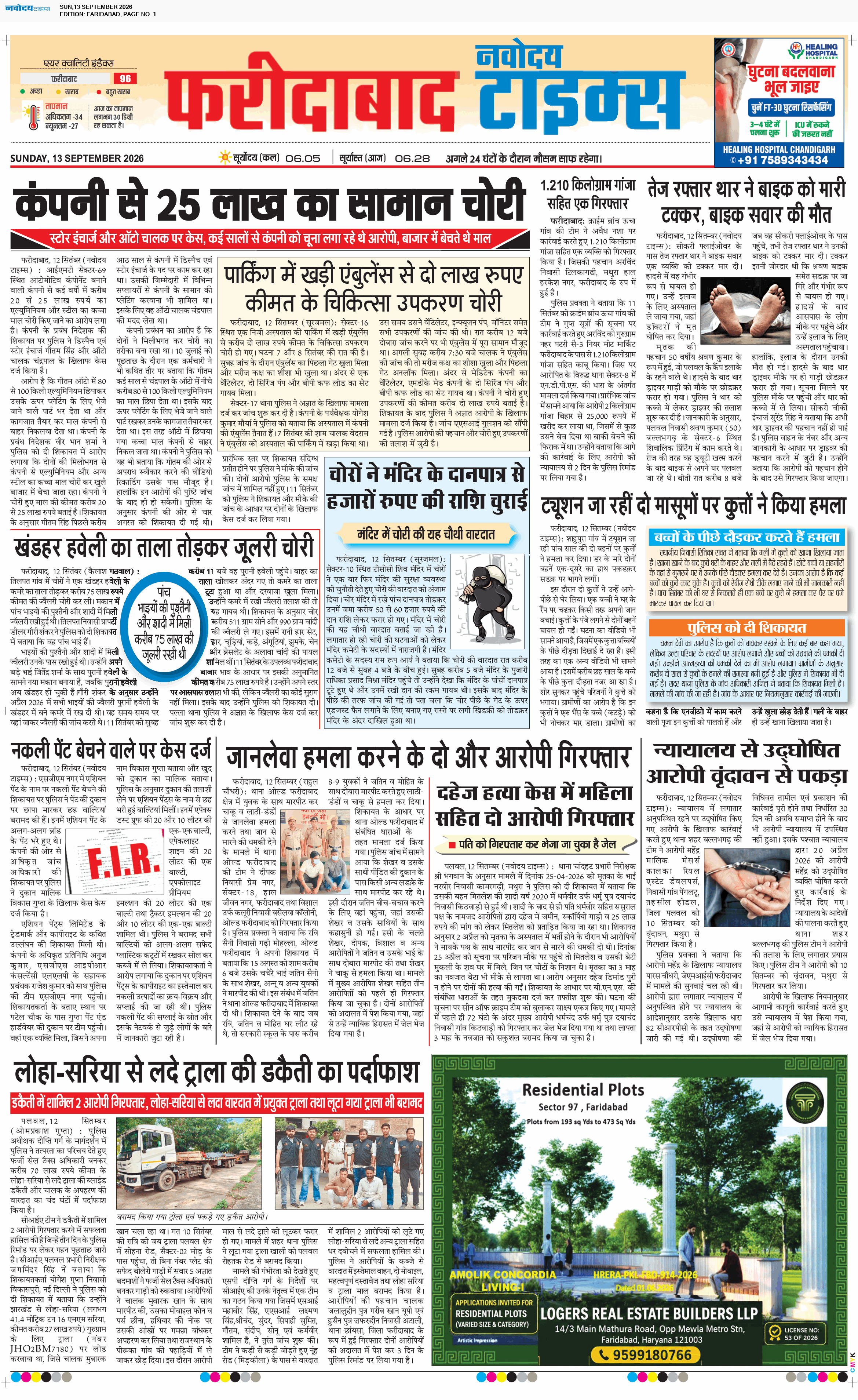 Faridabad 9/13/2026 12:00:00 AM
